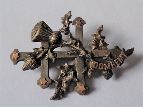 Rare Unusual old brooch St. Joan of Arc - image 1