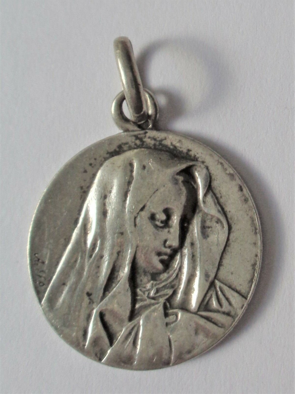 Rare Old Religious Solid Silver Medal Virgin Mary | Etsy