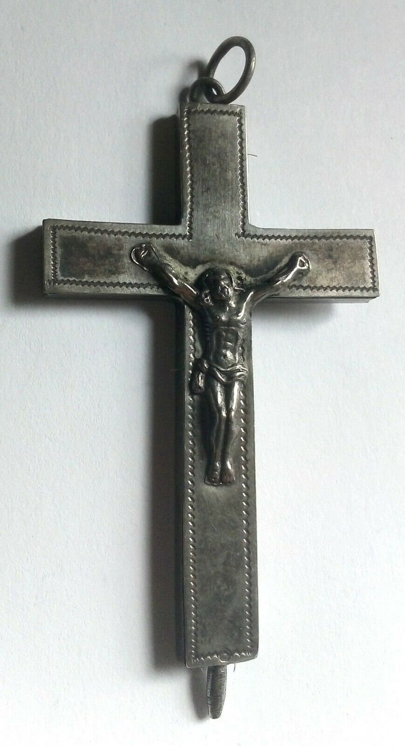 Antique Crucifix Reliquary Etsy