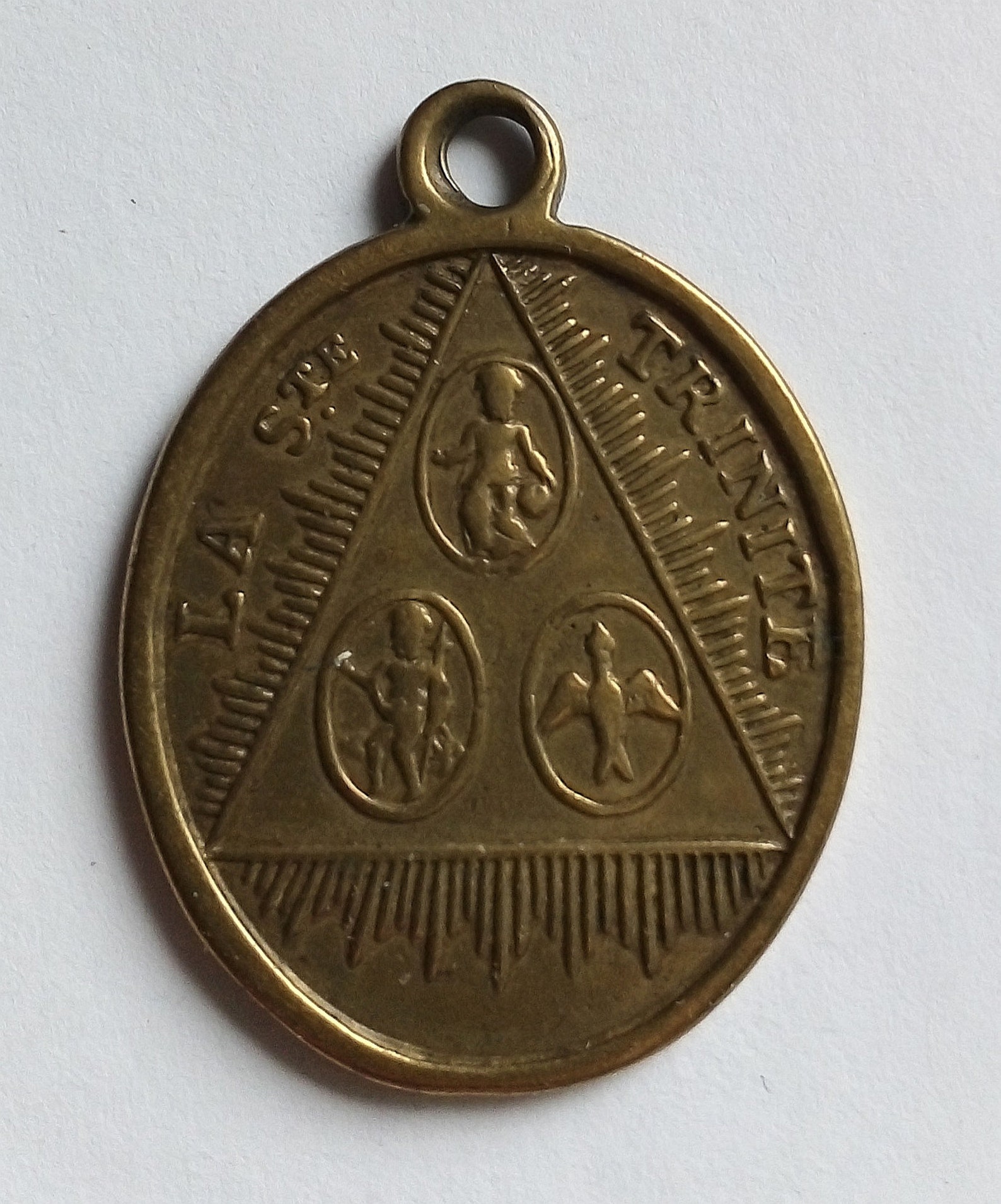 Antique Religious Medal Holy Trinity Etsy