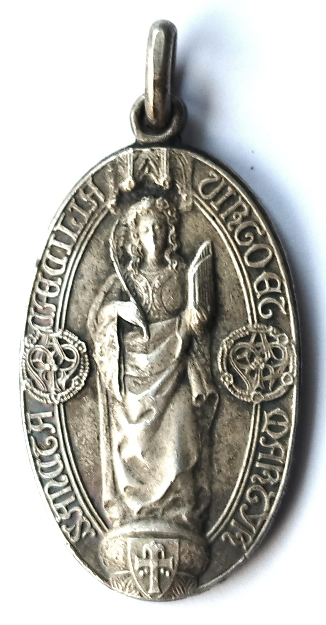 Antique Religious Medal St. Cecilia Patron Saint of Musicians - Etsy