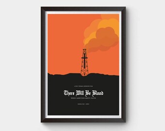 There Will Be Blood Movie Poster - minimalist movie poster - A4, A3 and A2 size film poster, Gifts for him, Gifts for her, movie poster