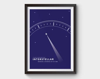Interstellar Movie Poster, minimalist movie poster, minimal movie poster, film poster, poster, movie gift, movie prints, poster film,