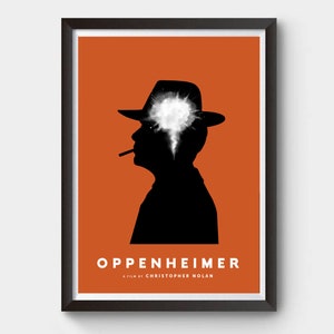 Oppenheimer Poster A3/A4 movie poster, minimalist movie poster, Oppenheimer, Nolan poster, film poster, Oppenheimer print, minimal poster image 1