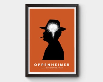 Oppenheimer Poster - A3/A4 movie poster, minimalist movie poster, Oppenheimer, Nolan poster, film poster, Oppenheimer print, Cillian Murphy