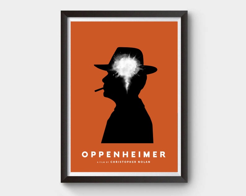 Oppenheimer Poster A3/A4 movie poster, minimalist movie poster, Oppenheimer, Nolan poster, film poster, Oppenheimer print, minimal poster image 1