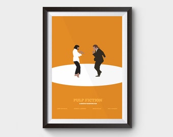 Pulp Fiction Movie Poster - minimalistisches Filmplakat, Jack Rabbit slims Poster, minimales Poster, minimaler Print, Tarantino Poster, Filmgeschenk