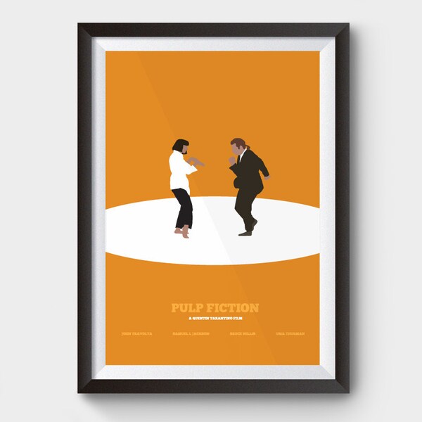 Pulp Fiction Movie Poster - minimalist movie poster, Jack rabbit slims poster, minimal poster, minimal print, tarantino poster, movie gift