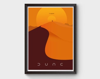 Dune Movie Poster - Filmplakat, minimalistisches Filmplakat, Düne, Dünenfilmplakat