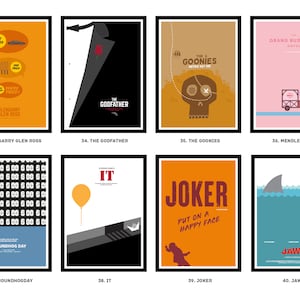 Minimalist Movie Posters Movie Home Decor, Movie Gift, Movie Prints, Film Poster, Movie Poster, Lost Boys, Star Wars, Rocky, Pulp Fiction image 6