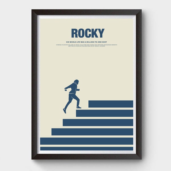Rocky Movie Poster - minimalist movie poster, minimal movie poster, rocky film, rocky film poster, rocky poster, rocky art, rocky, poster