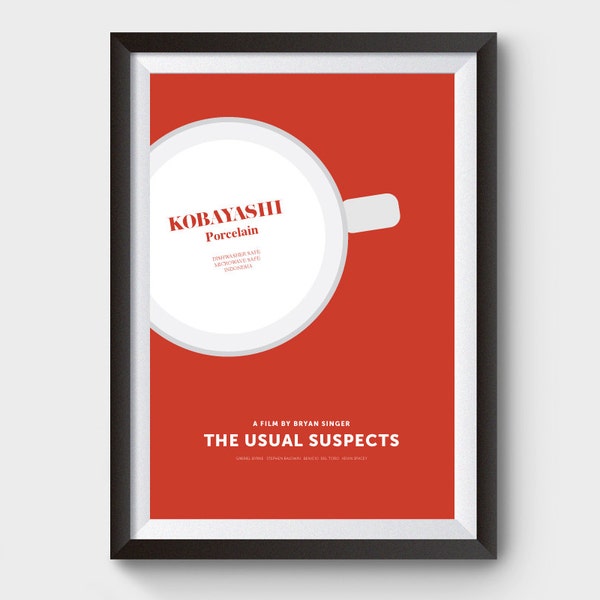 The Usual Suspects Movie Poster, minimalist movie poster, minimal movie poster, film poster, poster, movie gift, movie prints, poster film,