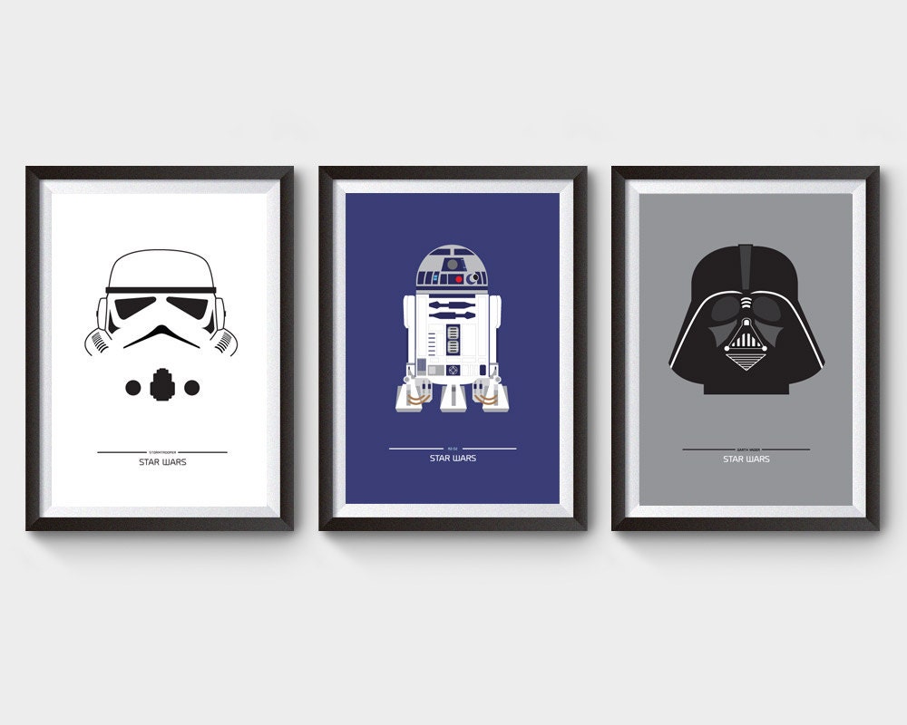 Discover Star Wars Film Vador Déterré R2d2 Stormtrooper Geekery Poster