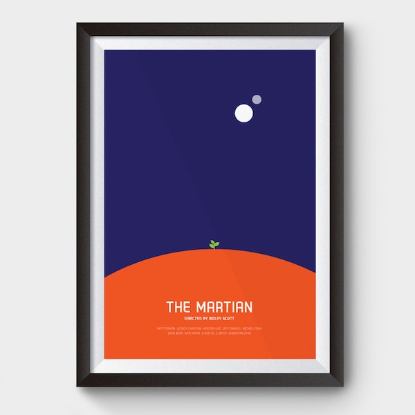 Das Mars-Filmplakat, minimalistisches Filmplakat, minimales Filmplakat, Filmplakat, Poster, Filmdrucke, Posterfilm, Mars-Druck