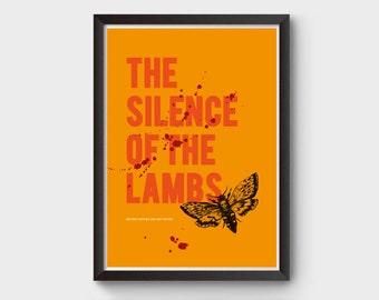 Silence of the Lambs Movie Poster, minimalist movie poster, minimal movie poster, film poster, poster, movie prints, poster film, horror