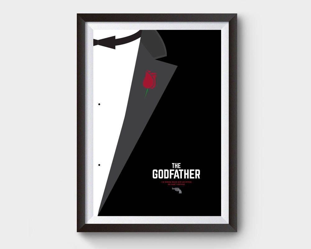 beweeglijkheid Het koud krijgen kiezen The Godfather A3 Movie Poster Film Poster Minimal - Etsy