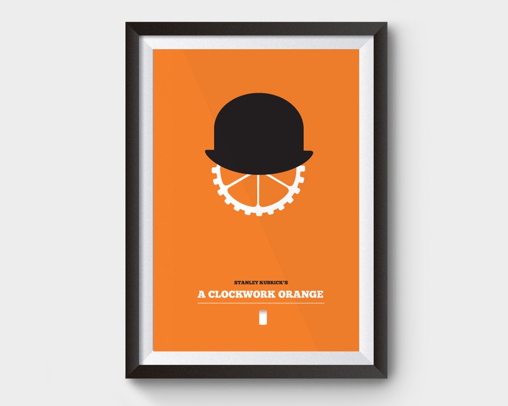 Postcards inspired by Stanley Kubrick's films 2001 A Space Odyssey The Shining The Clockwork Orange