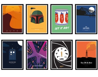 Minimalist Movie Posters | Dune Poster, The Bear Poster, Movie Prints, Film Poster, Movie Poster, Lost Boys, Star Wars, Rocky, Blade Runner