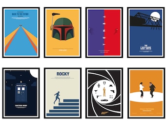 Minimalist Movie Posters | Movie Home Decor, Movie Gift, Movie Prints, Film Poster, Movie Poster, Lost Boys, Star Wars, Rocky, Pulp Fiction