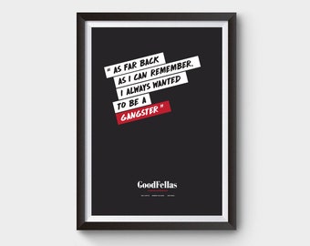 Goodfellas Movie Poster, minimalist movie poster, minimal movie poster, film poster, poster, movie prints, poster film, goodfellas poster