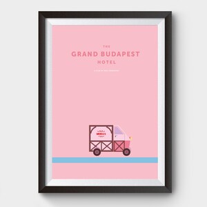 The Grand Budapest Hotel Poster, minimalist movie poster, film poster, movie prints, film, movie posters, meddles van poster, mendles image 1