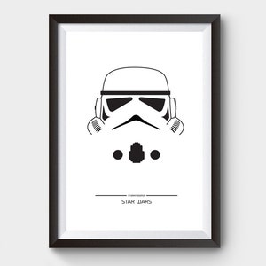Star Wars Movie Posters collection of x4 movie posters, film poster, darth vader, r2d2, stormtrooper, bb-8, minimalist movie poster image 5