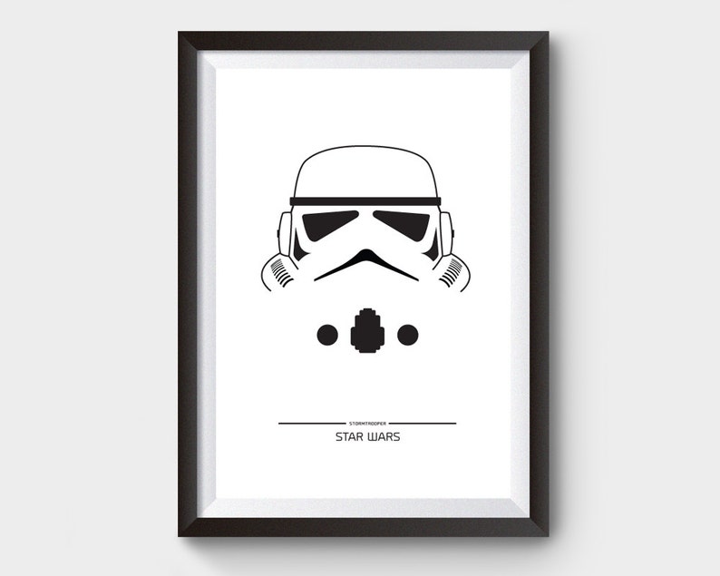 Star Wars Movie Posters collection of x4 movie posters, film poster, darth vader, r2d2, stormtrooper, bb-8, minimalist movie poster image 5