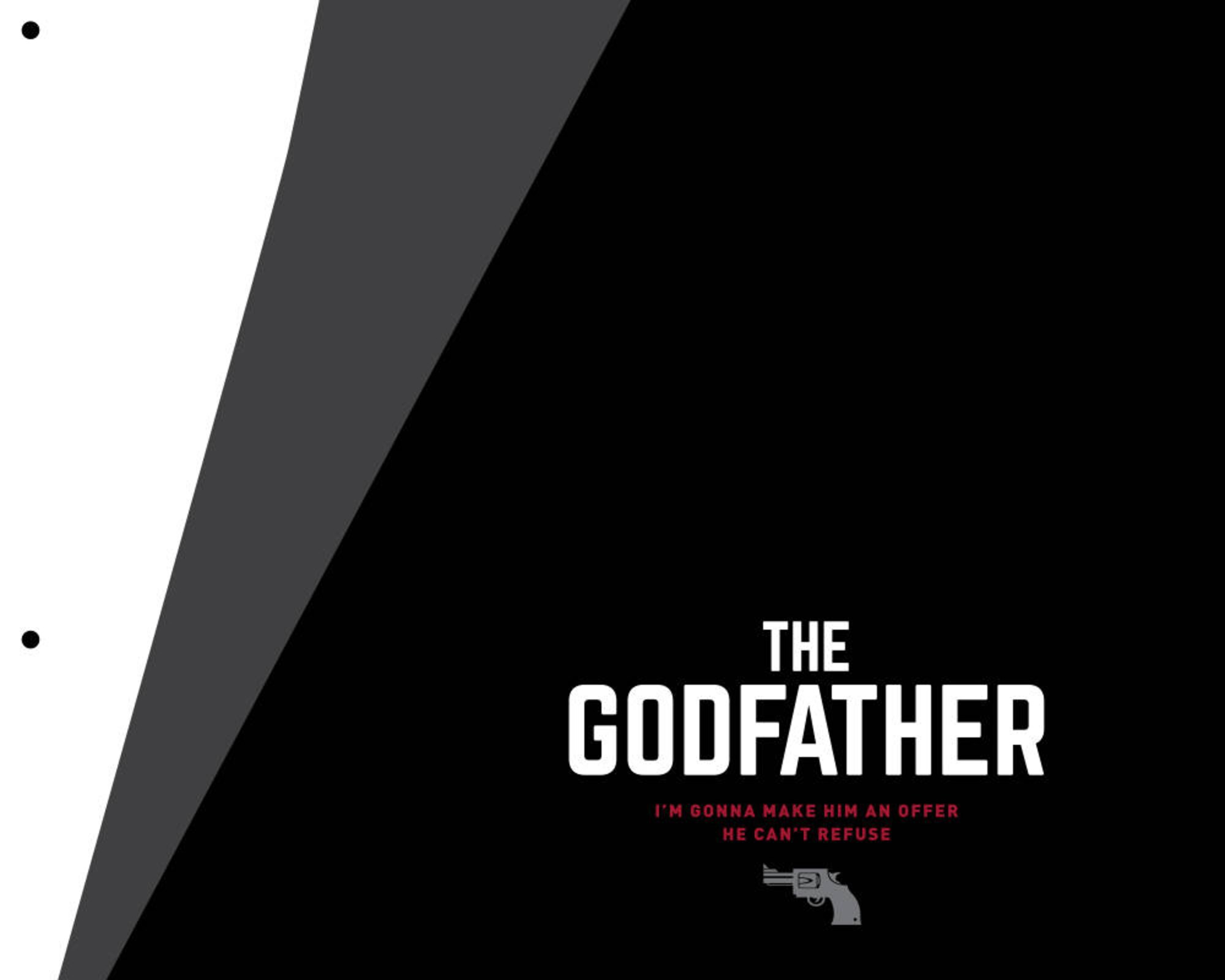 The Godfather - A3 movie poster, film poster, minimal, minimalist movie poster