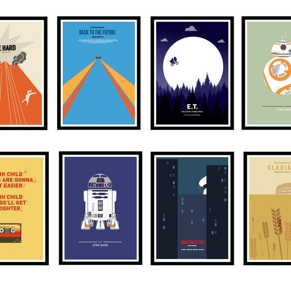 Minimalist Movie Posters | Movie Home Decor, Movie Gift, Movie Prints, Film Poster, Movie Poster, Lost Boys, Star Wars, Rocky, Pulp Fiction