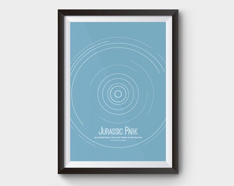 Jurassic Park Movie Poster, minimalist movie poster - A4, A3 and A2 size film poster, Gifts for him, Gifts for her, movie poster