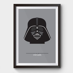 Star Wars Movie Posters collection of x4 movie posters, film poster, darth vader, r2d2, stormtrooper, bb-8, minimalist movie poster image 4