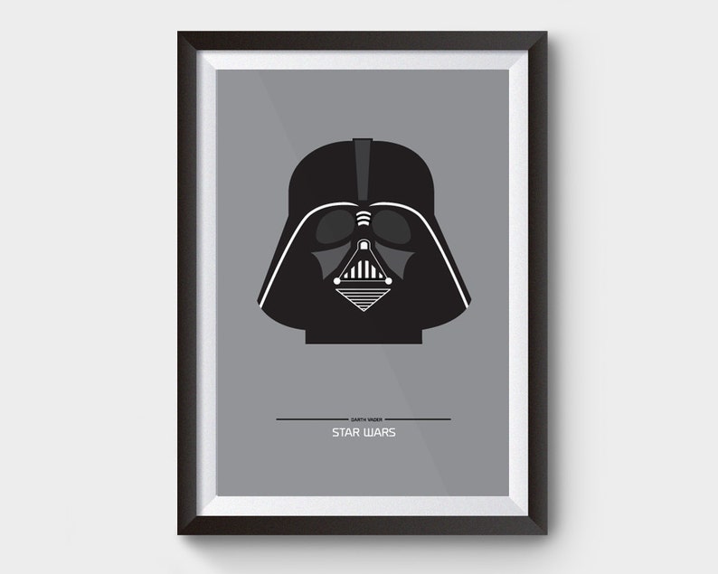 Star Wars Movie Posters collection of x4 movie posters, film poster, darth vader, r2d2, stormtrooper, bb-8, minimalist movie poster image 4