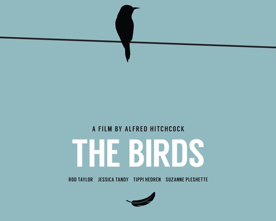 Die Vogel A3 A4 Filmplakat Filmplakat Minimalistische Etsy