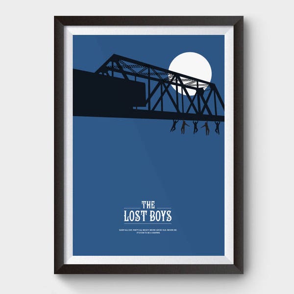 The Lost Boys Movie Poster, minimalist movie poster, minimal movie poster, lost boys poster, lost boys film, film poster, movie print,