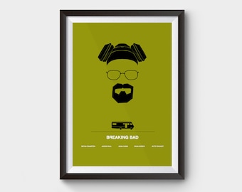 Breaking Bad Movie Poster, minimalist movie poster, film poster, movie prints, film, movie posters, Walter white, film print, movie art