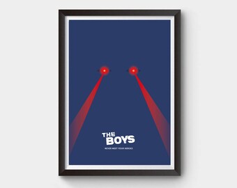 The Boys Poster, Minimalistisches Filmplakat, minimales Filmplakat, Filmplakat, Plakat, Filmgeschenk, Filmdruck, Plakatfilm, Heimatdruck