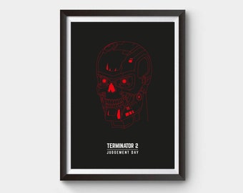 Terminator Movie Poster - minimalist movie poster, minimal movie poster, film poster, poster, movie prints, poster film, judgement day print