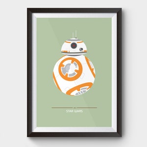 Star Wars Movie Posters collection of x4 movie posters, film poster, darth vader, r2d2, stormtrooper, bb-8, minimalist movie poster image 2