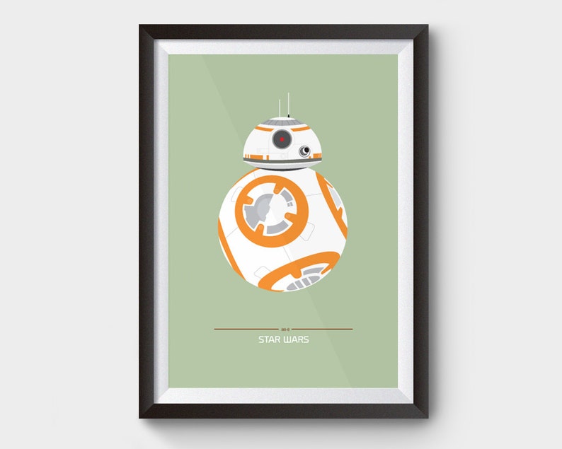 Star Wars Movie Posters collection of x4 movie posters, film poster, darth vader, r2d2, stormtrooper, bb-8, minimalist movie poster image 2