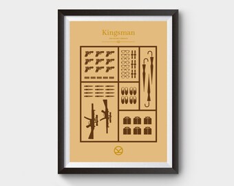 Kingsman Movie Poster, minimalist movie poster, minimal movie poster, film poster, poster, movie gift, movie prints, poster film, kingsman