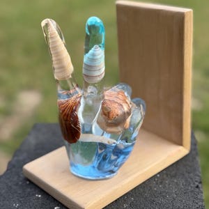 Nautilus Shell Bookend | Coastal Beach House Decor | Real Seashell Resin Bookend | Ocean Shelf Decor | Nautical Gift