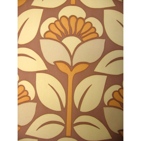 Mod Blume Vintage Original 60er Jahre 70er Jahre Vinyl Tapete Etsy