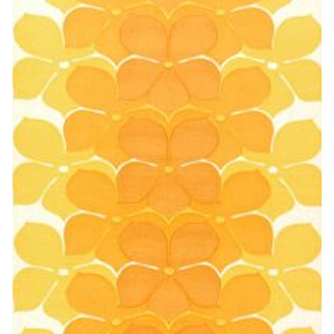 1970s ORIGINAL MOD MINIMALIST Wallpaper Orangecicle Floral Dream