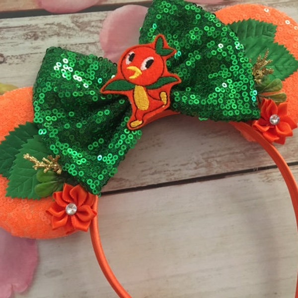 Orange Bird Mouse Ears Headband-Party Headband-dress up,vacation,Halloween costume,photo prop