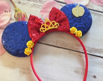 Jasmine Mouse Ears Headband-Princess Party headband,photo prop,headband,vacation,Halloween costume,dress up