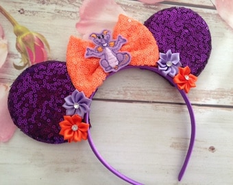 Figment - Imagination Minnie Mouse ears headband - Halloween costume- Dress up- party headband