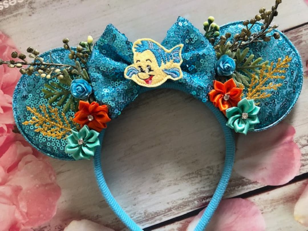 Flounder Mouse Ears Headbandunder the Sea Party Headbandlittle