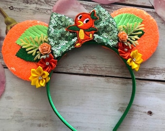 Orange Bird Mouse Ears Headband-Party Headband-dress up,vacation,Halloween costume,photo prop