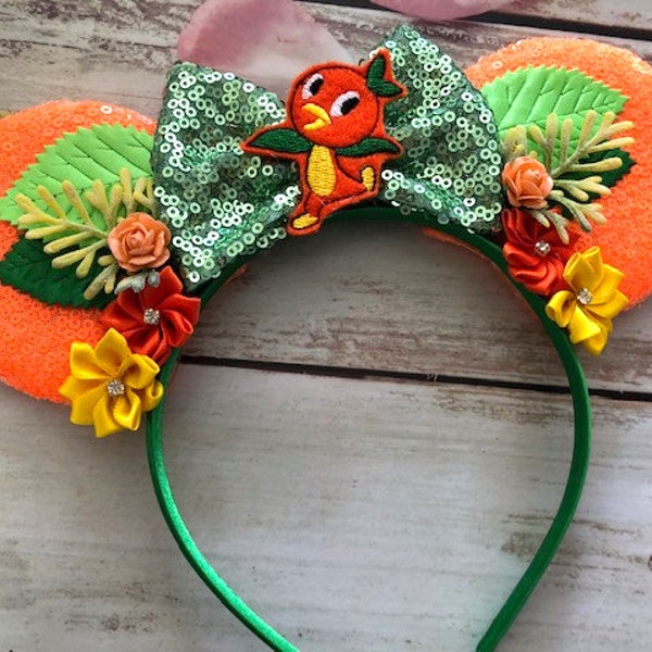 Orange Bird Mouse Ears Headband-Party Headband-dress up,vacation,Halloween costume,photo prop