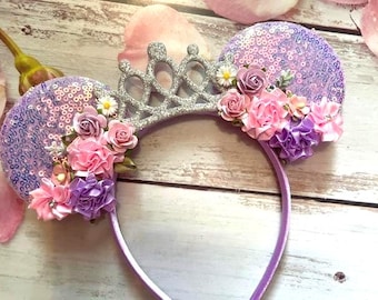 Mouse Ears Headband-Princess Mouse Ears headband- photo prop,dress up,party headband